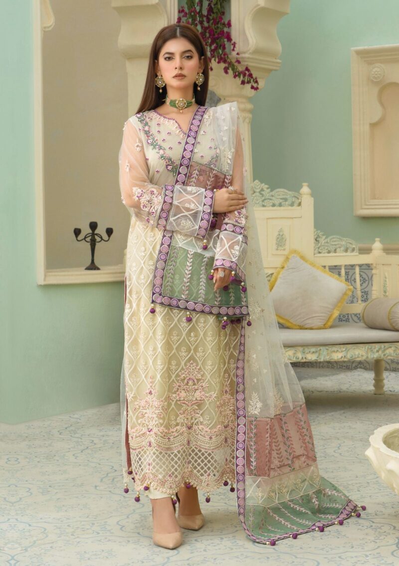 An By Badar Embroidery Alc 02 White Heaven Formal Collection