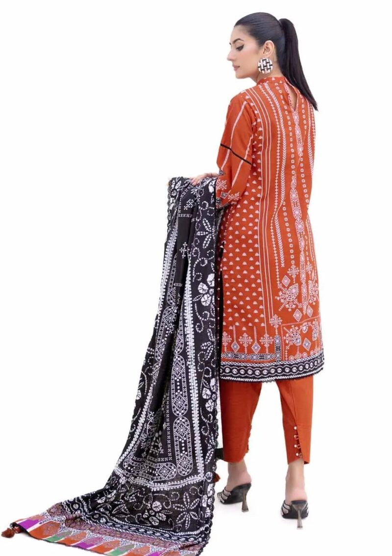 Gul Ahmed 3pcs Unstitched K42008 T Winter Collection - Image 3