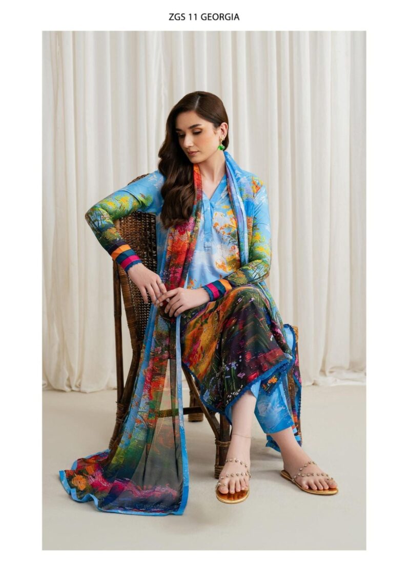 Zarif Georgette Silk D 11 Winter Collection