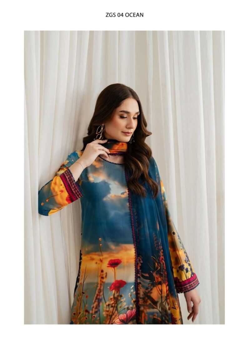 Zarif Georgette Silk D 04 Winter Collection