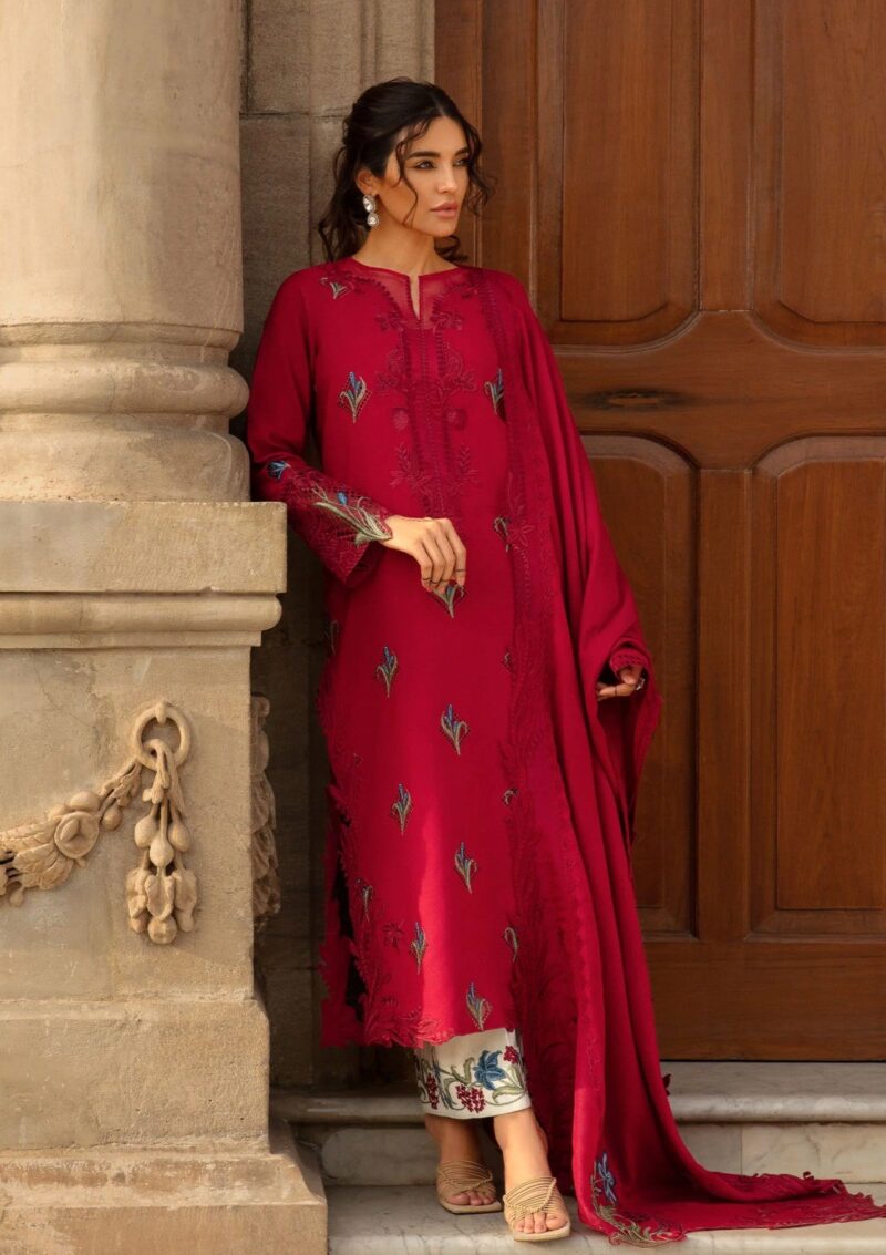 Crimson Aaleen Winter Unstitched Jurao Ka Kaam Winter Collection