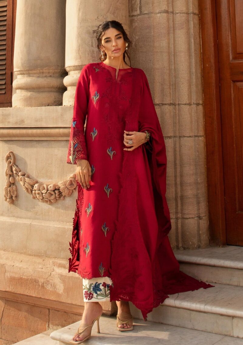 Crimson Aaleen Winter Unstitched Jurao Ka Kaam Winter Collection