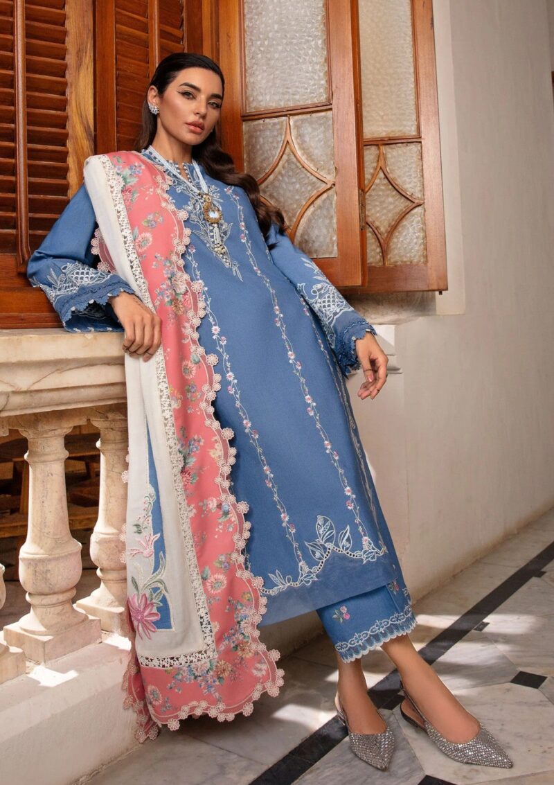 Crimson Aaleen Winter Unstitched Modern Memsaab Winter Collection