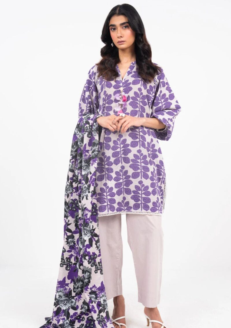 Al Karam Unstitched Fw21 Beige Winter Collection