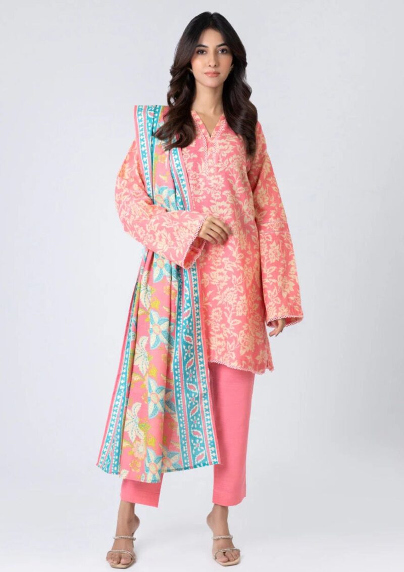 Al Karam Unstitched Fw23.1 L Pink Winter Collection