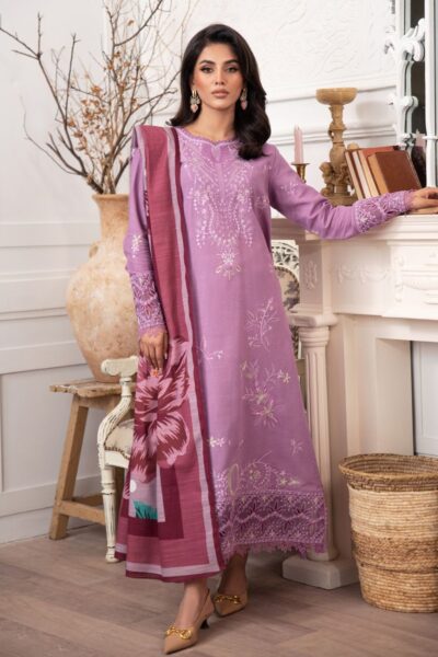 Roheenaz Meraki Rm 06a Mauve Winter Collection