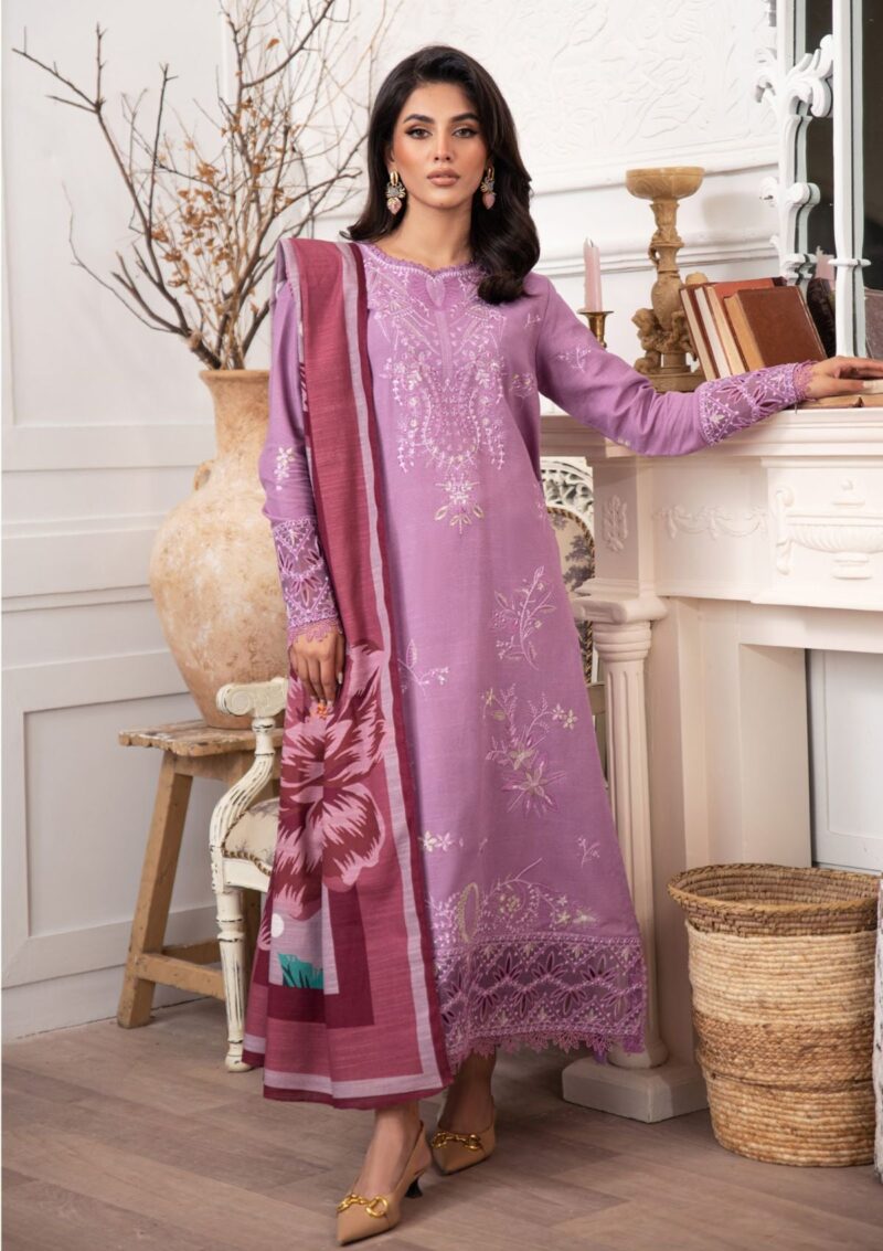 Roheenaz Meraki Rm 06a Mauve Winter Collection