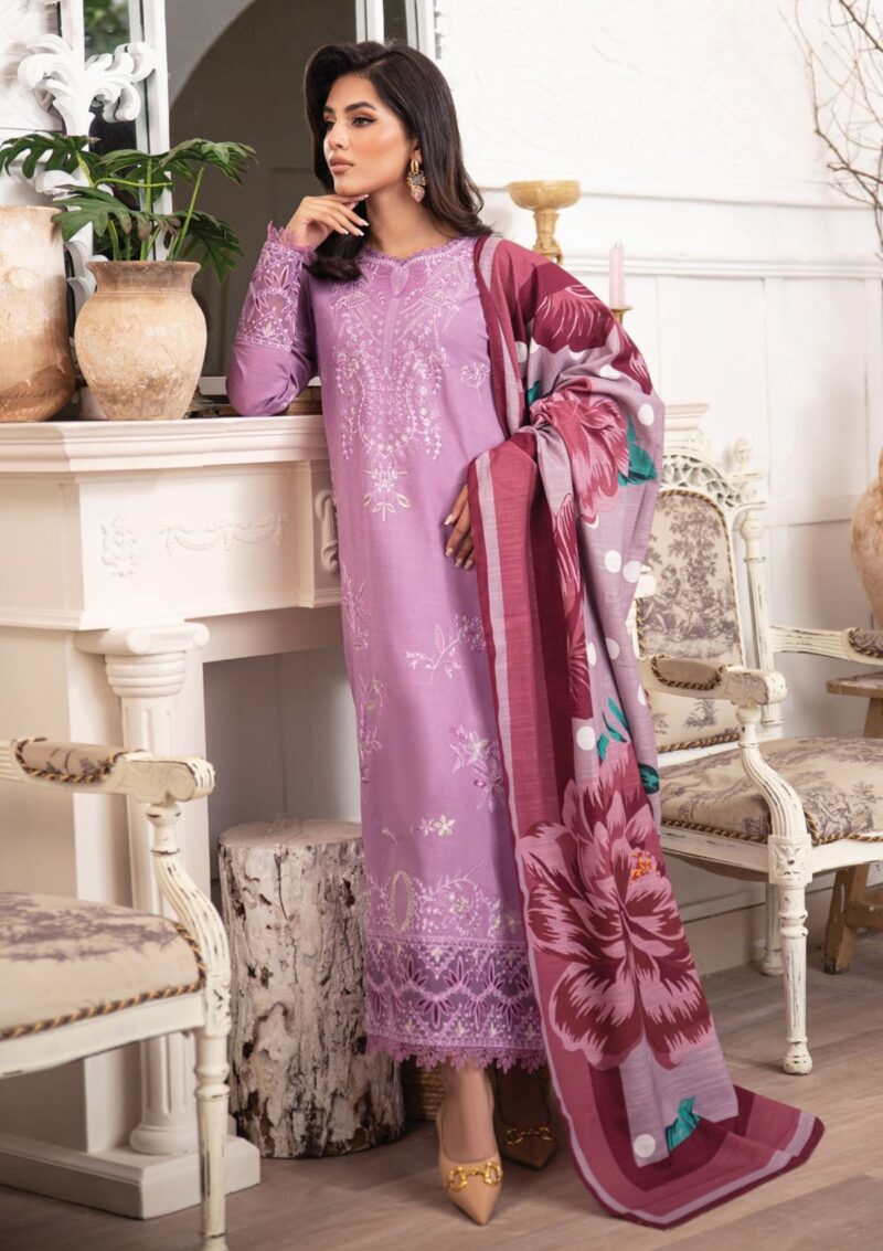 Roheenaz Meraki Rm 06a Mauve Winter Collection