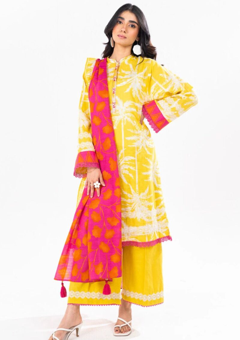 Al Karam Unstitched Fw25 Yellow Winter Collection