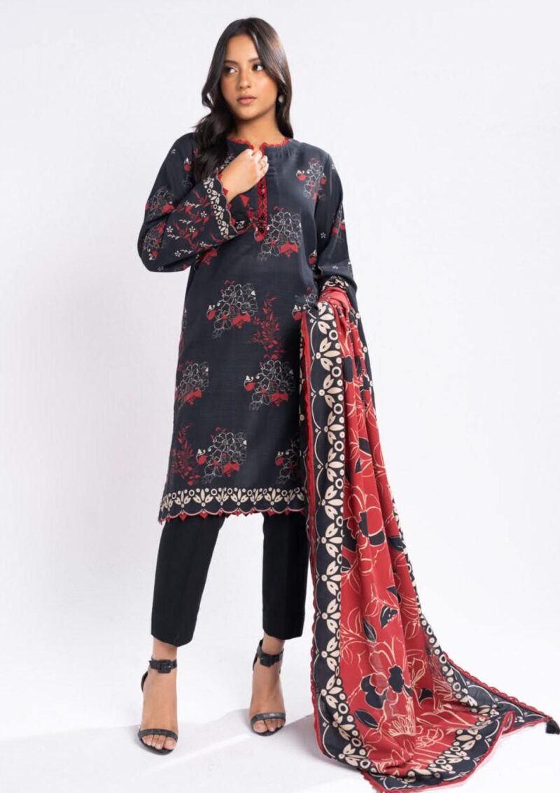 Al Karam Unstitched Fw46.1 Black Winter Collection