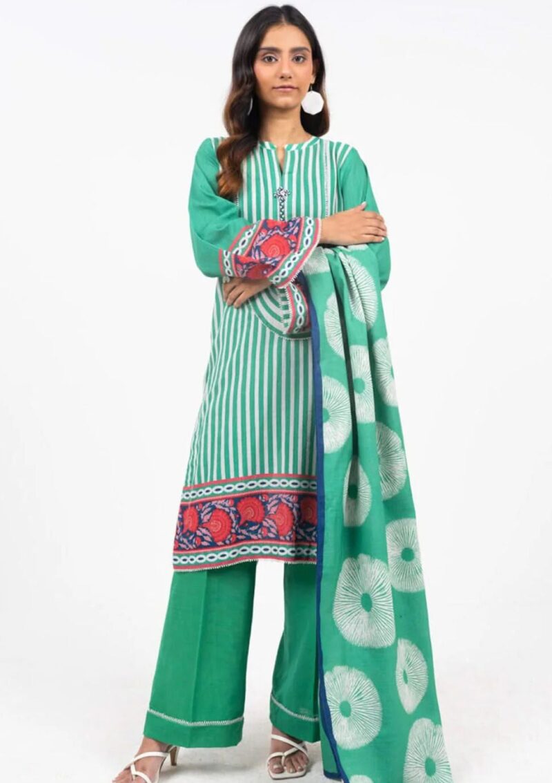 Al Karam Unstitched Fw53 Green Winter Collection