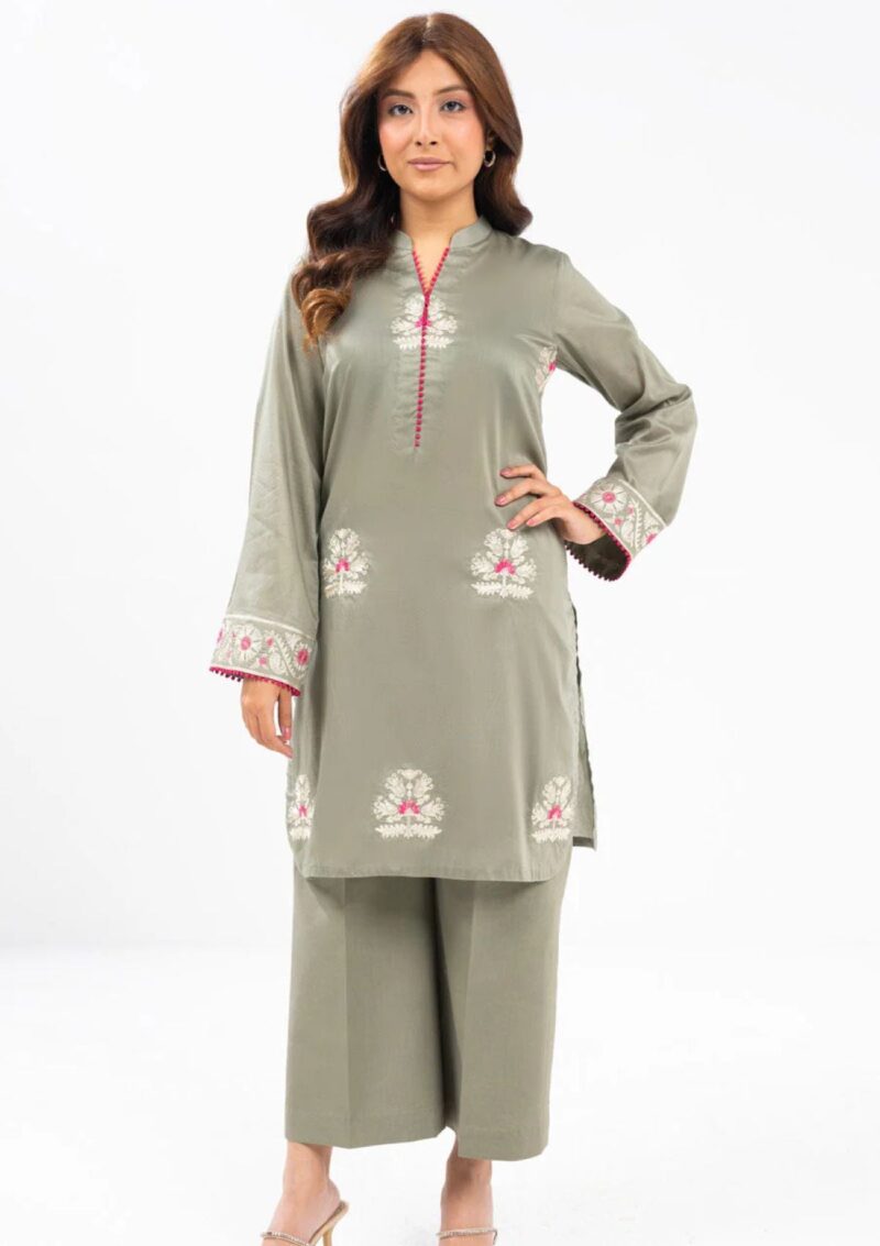 Al Karam Unstitched Fw56.1 L Green Winter Collection