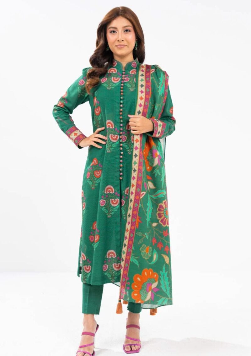 Al Karam Unstitched Fw60.1 Green Winter Collection