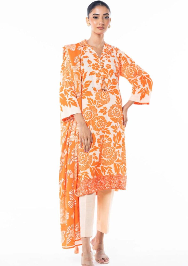 Al Karam Unstitched Fw12 Orange Winter Collection