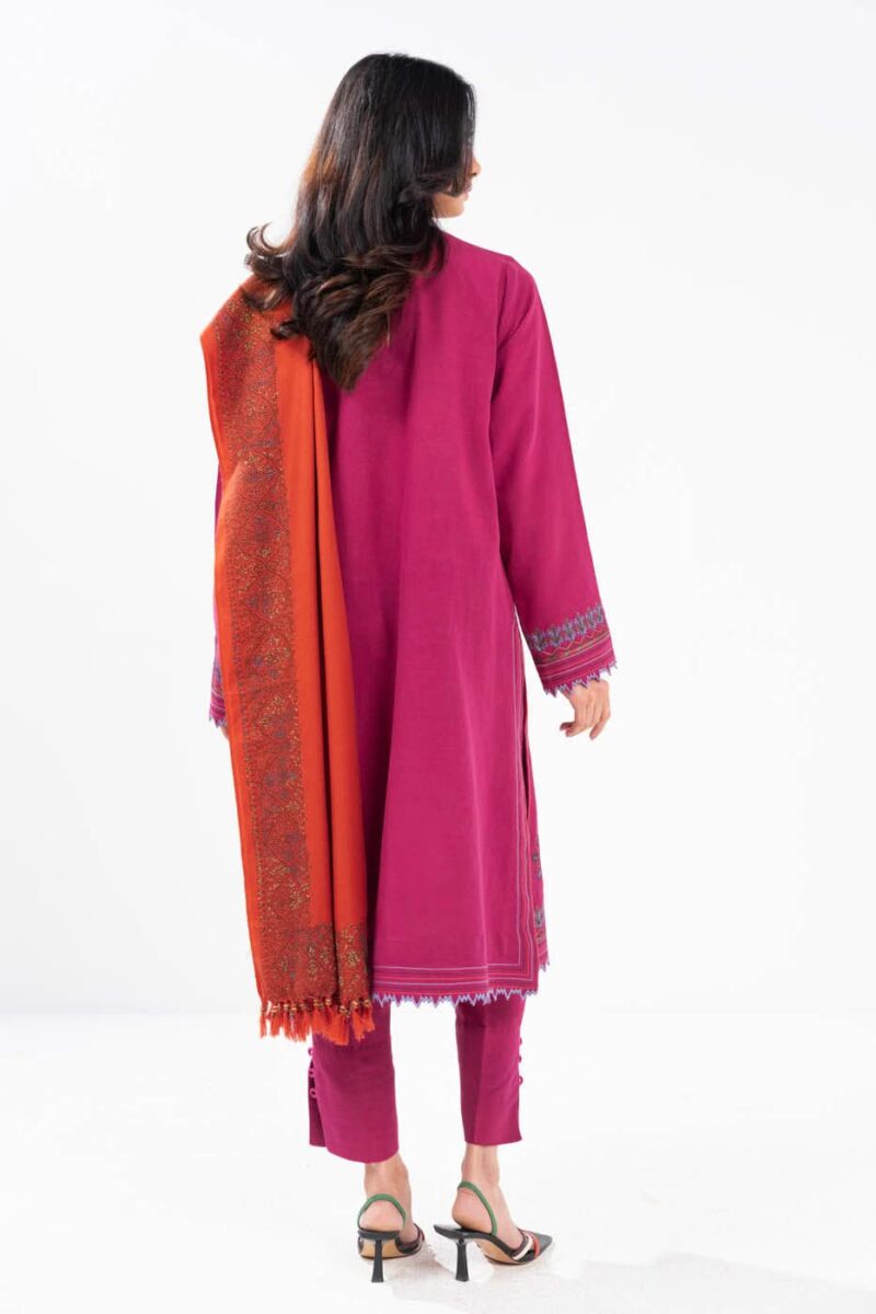 Al Karam Unstitched Fw1.1 Fushia Winter Collection