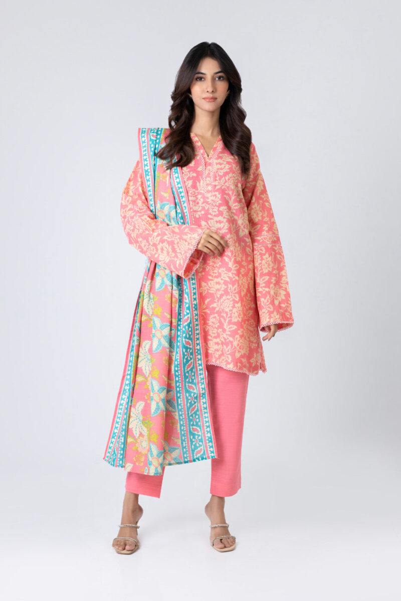 Al Karam Unstitched Fw23.1 L Pink Winter Collection