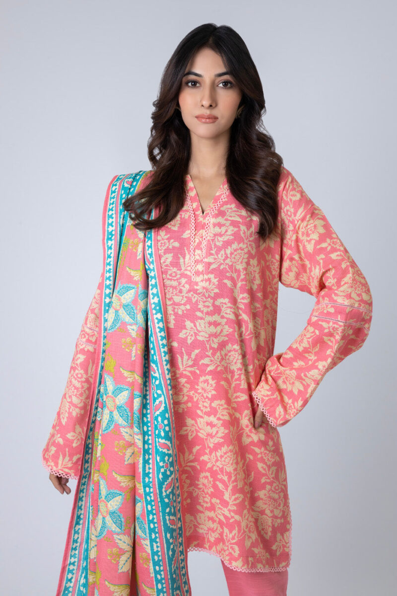 Al Karam Unstitched Fw23.1 L Pink Winter Collection