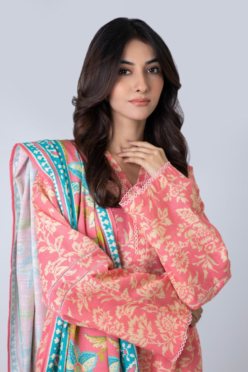 Al Karam Unstitched Fw23.1 L Pink Winter Collection