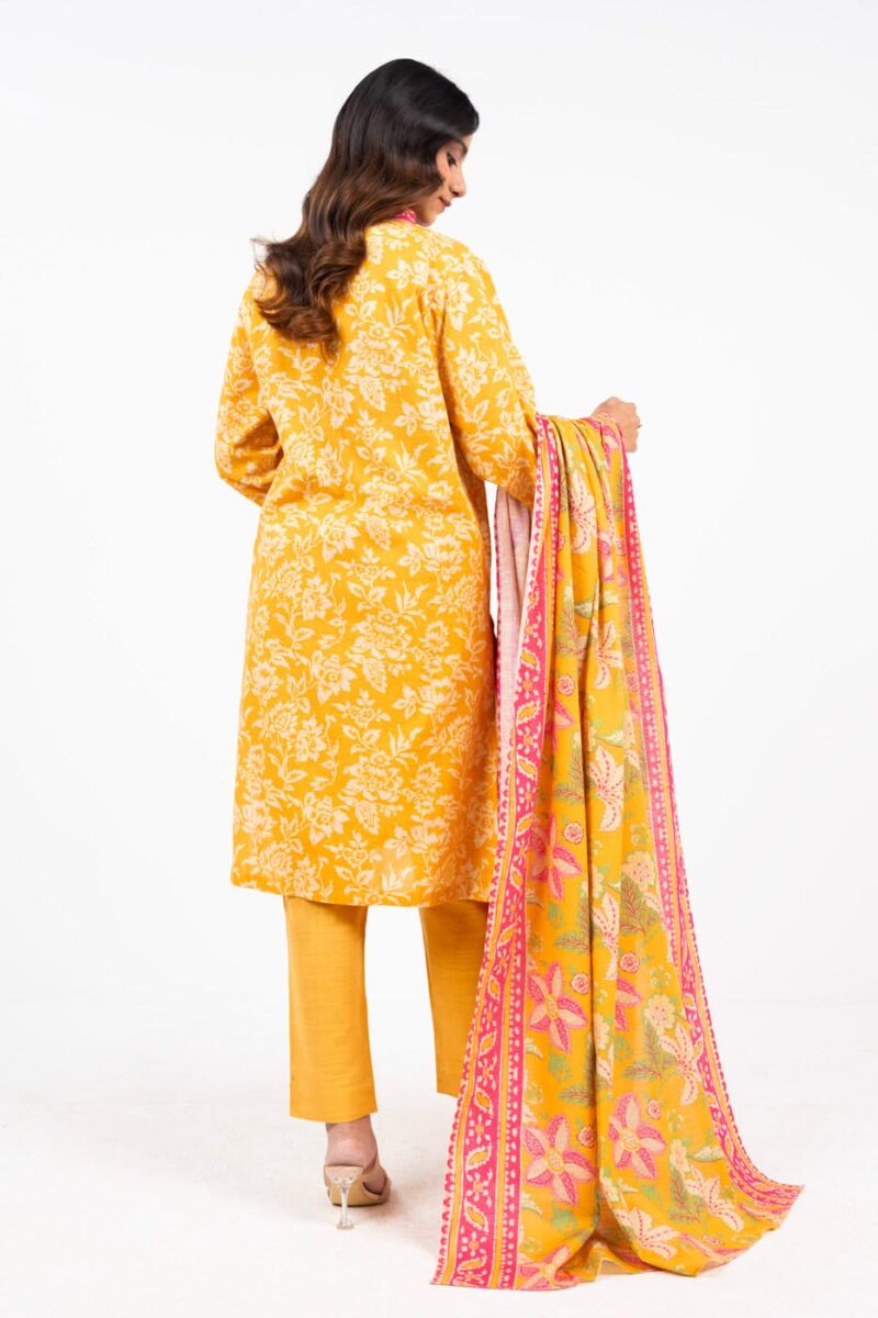 Al Karam Unstitched Fw23.1 Yellow Winter Collection