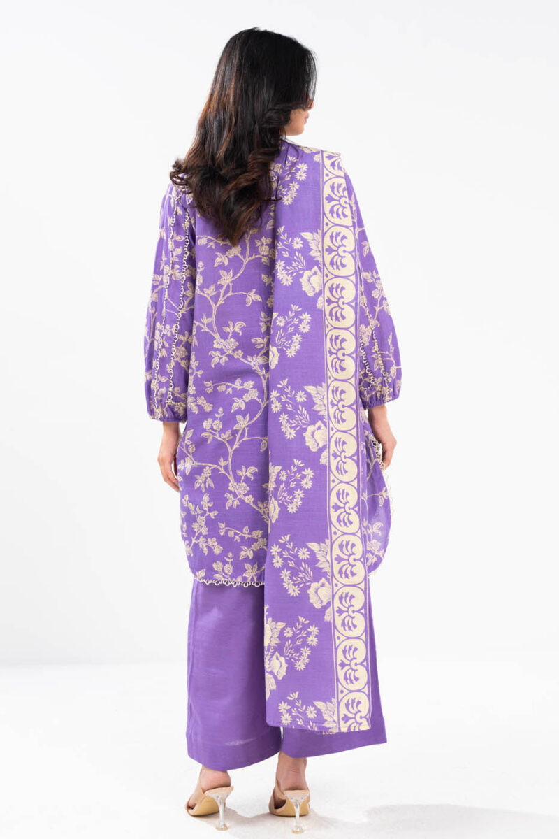 Al Karam Unstitched Fw27.1 Purple Winter Collection