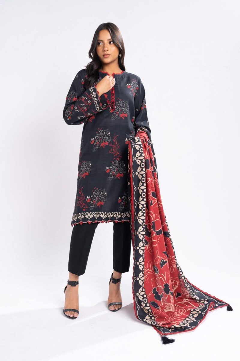 Al Karam Unstitched Fw46.1 Black Winter Collection