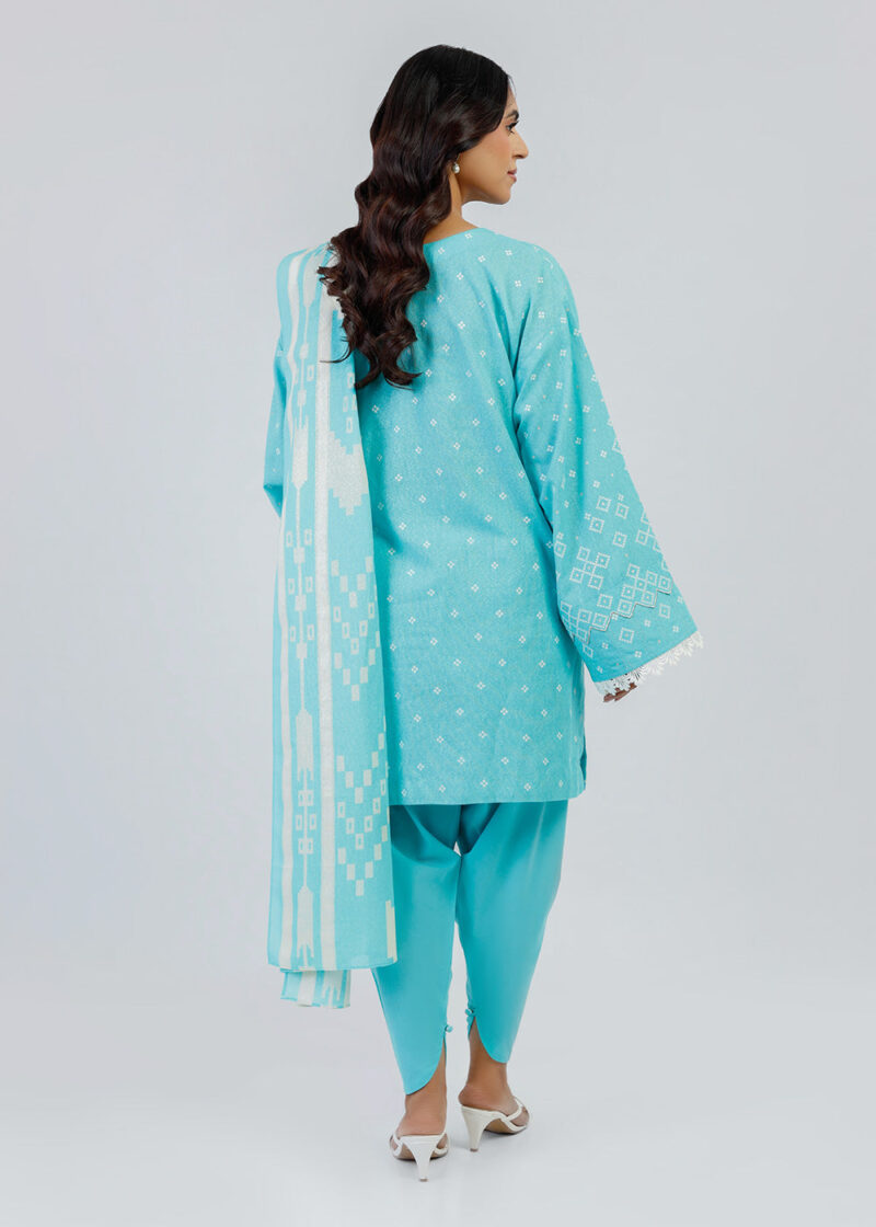 Al Karam Unstitched Fw7.1 L Blue Winter Collection