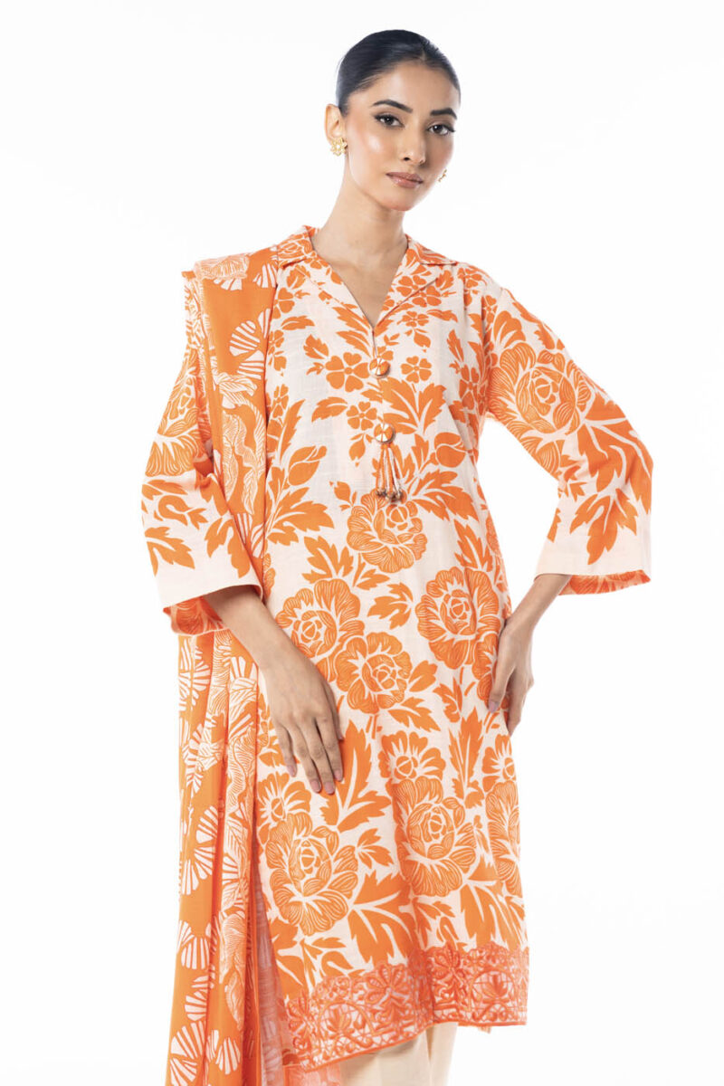 Al Karam Unstitched Fw12 Orange Winter Collection