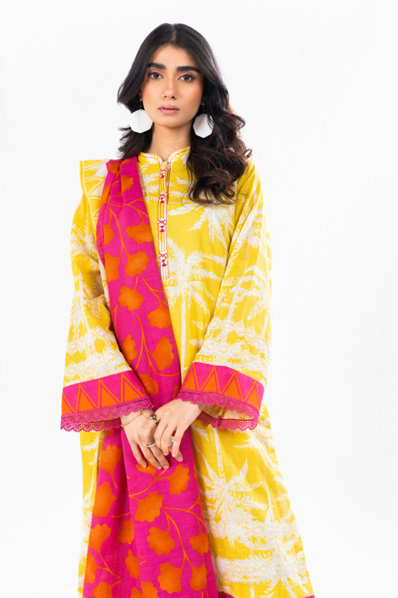 Al Karam Unstitched Fw25 Yellow Winter Collection