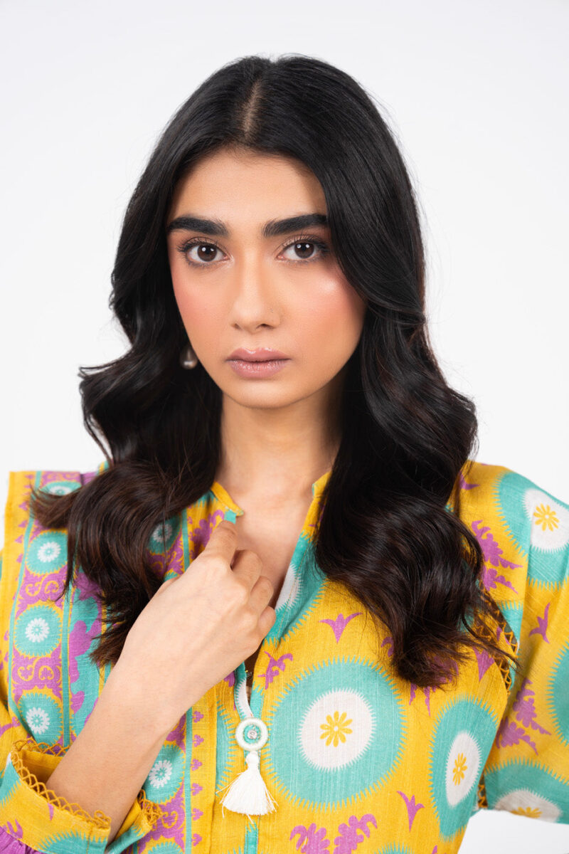 Al Karam Unstitched Fw52 Yellow Winter Collection