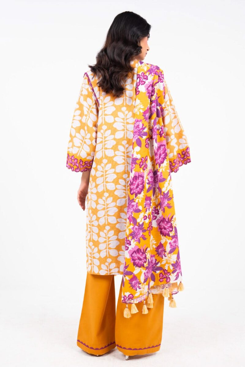 Al Karam Unstitched Fw21 Yellow Winter Collection