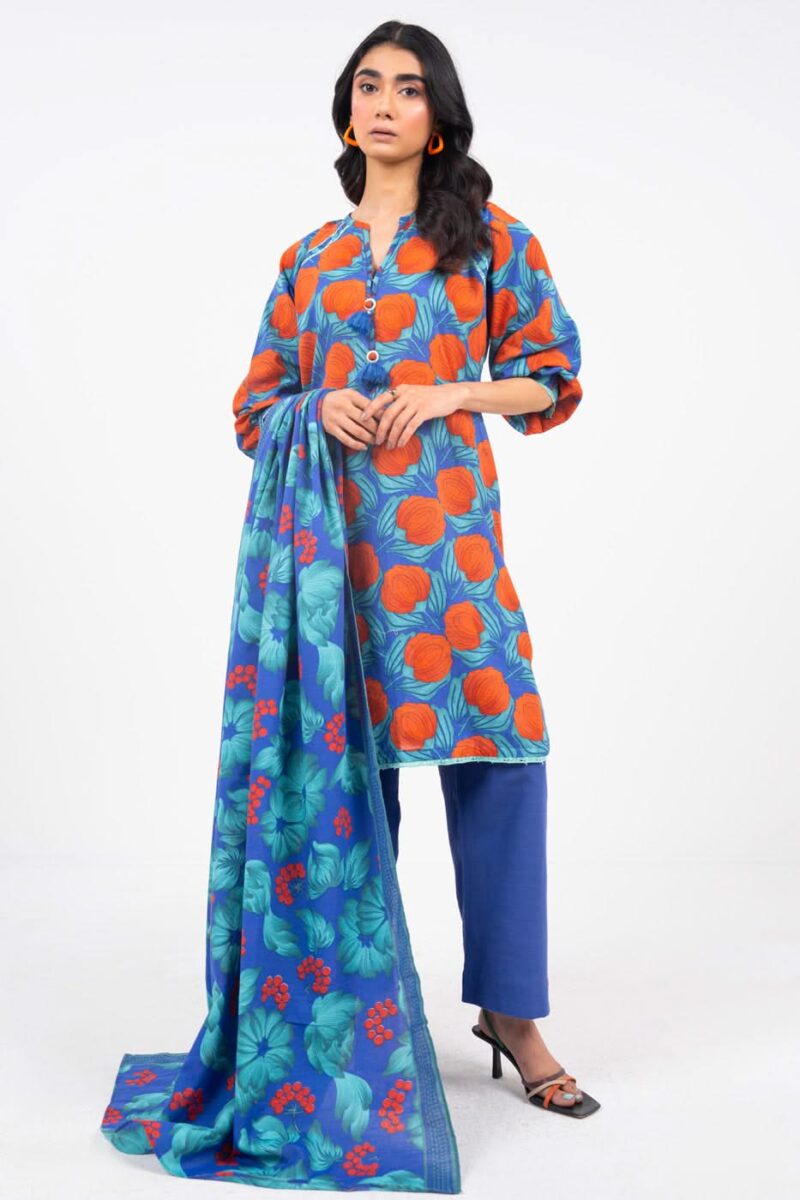 Al Karam Unstitched Fw Blue Winter Collection