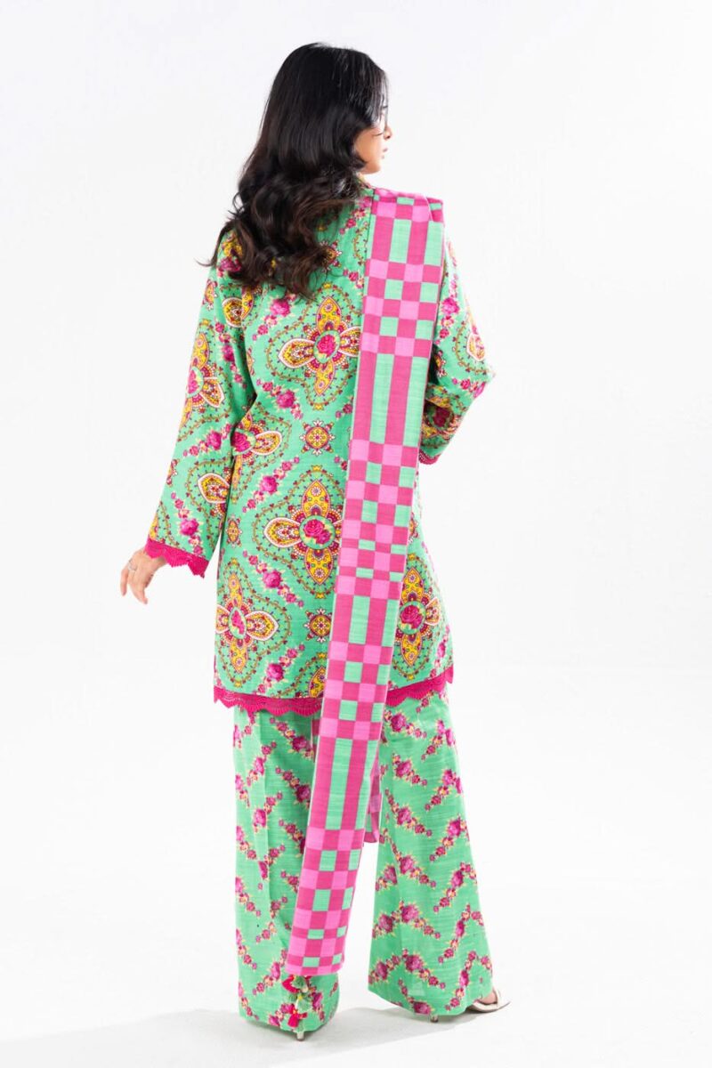 Al Karam Unstitched Fw49 Green Winter Collection