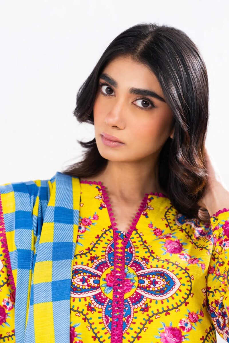 Al Karam Unstitched Fw49 Yellow Winter Collection