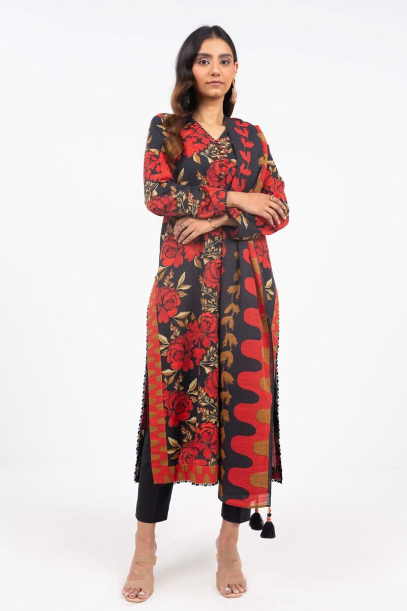 Al Karam Unstitched Fw50 Black Winter Collection