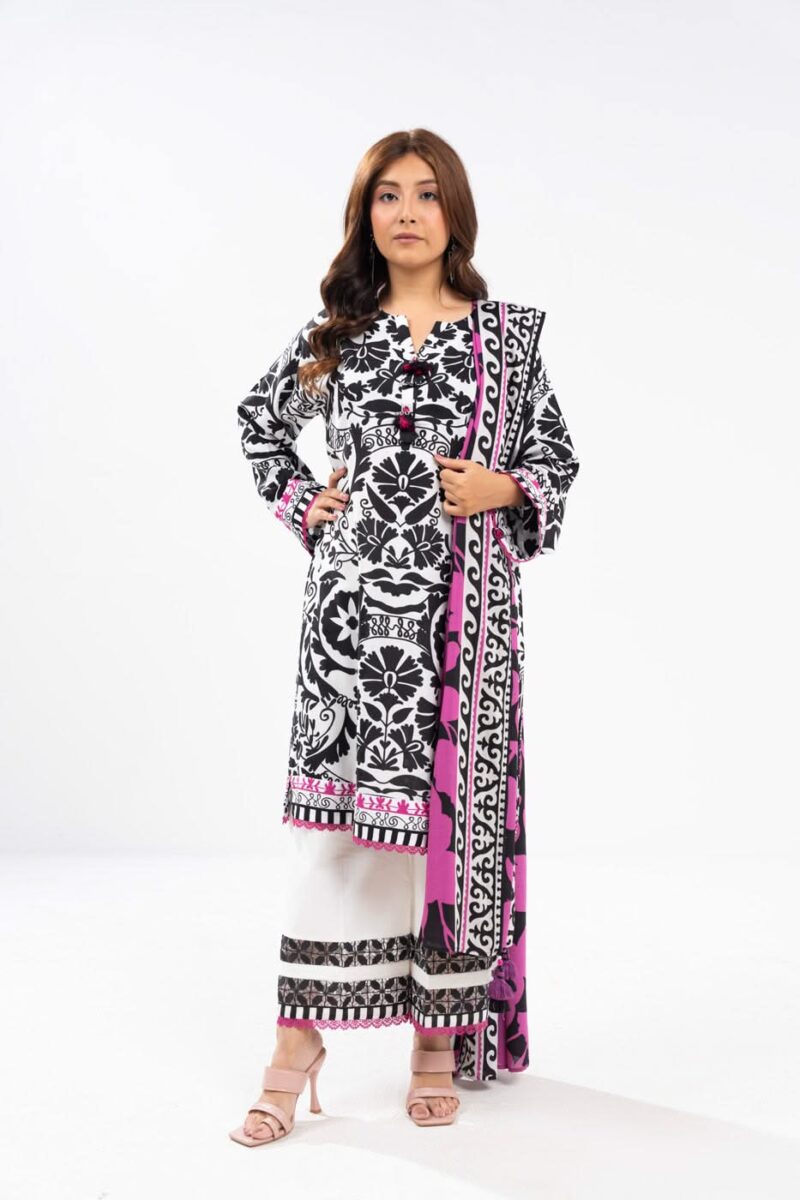 Al Karam Unstitched Fw36 White Winter Collection