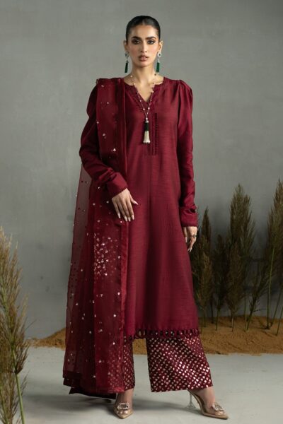 Zarqash Silk Edit Zqs25 18 Rose Rouge Pret