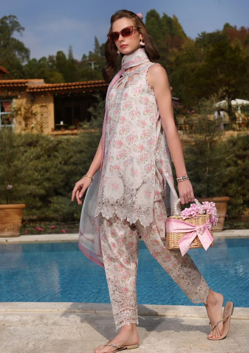 Noor By Saadia Asad Luxe Chikankari Nl25 07 A Lawn - Image 2