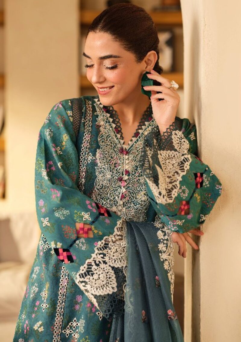 Maryam Hussain Luxury 25 Seashell Lawn - Image 2