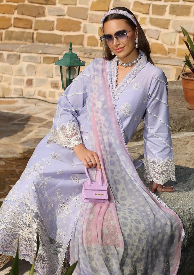 Noor By Saadia Asad Luxe Chikankari Nl25 03 A Lawn - Image 2