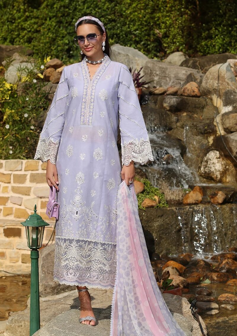 Noor By Saadia Asad Luxe Chikankari Nl25 03 A Lawn - Image 3