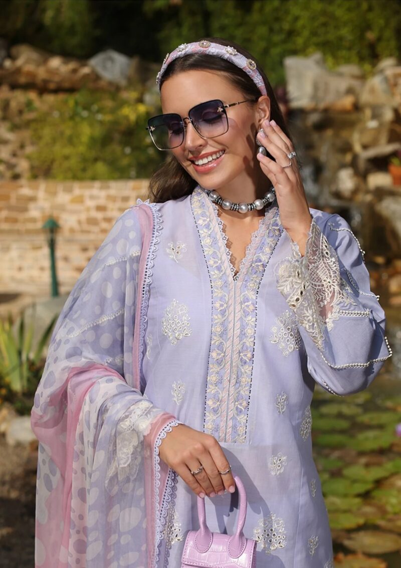 Noor By Saadia Asad Luxe Chikankari Nl25 03 A Lawn - Image 4