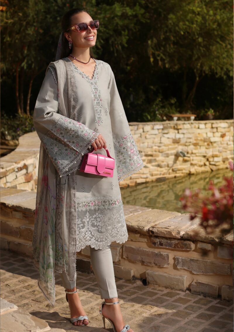 Noor By Saadia Asad Luxe Chikankari Nl25 01 B Lawn - Image 2