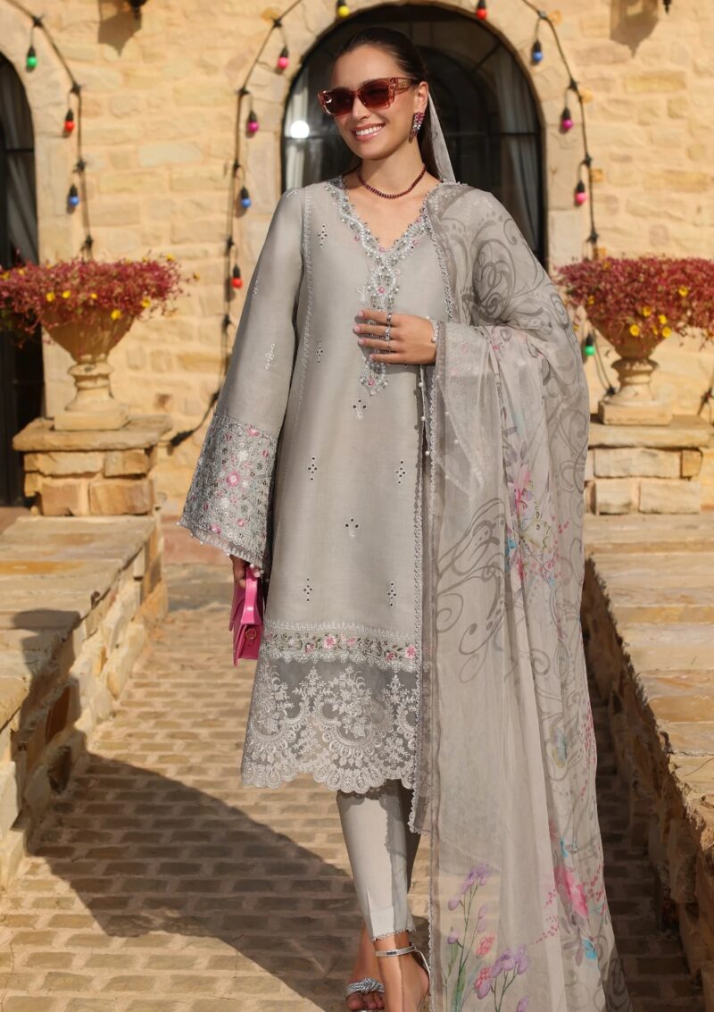 Noor By Saadia Asad Luxe Chikankari Nl25 01 B Lawn - Image 4