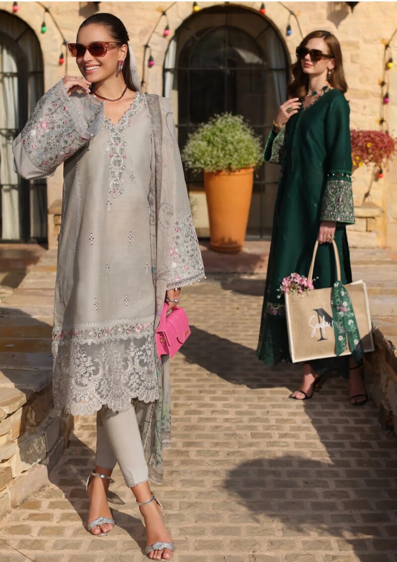 Noor By Saadia Asad Luxe Chikankari Nl25 01 B Lawn - Image 6