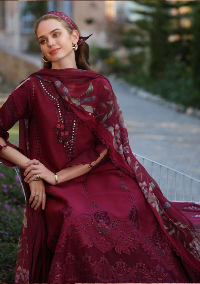 Noor By Saadia Asad Luxe Chikankari Nl25 06 A Lawn - Image 3