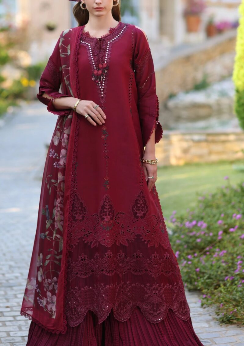 Noor By Saadia Asad Luxe Chikankari Nl25 06 A Lawn - Image 2