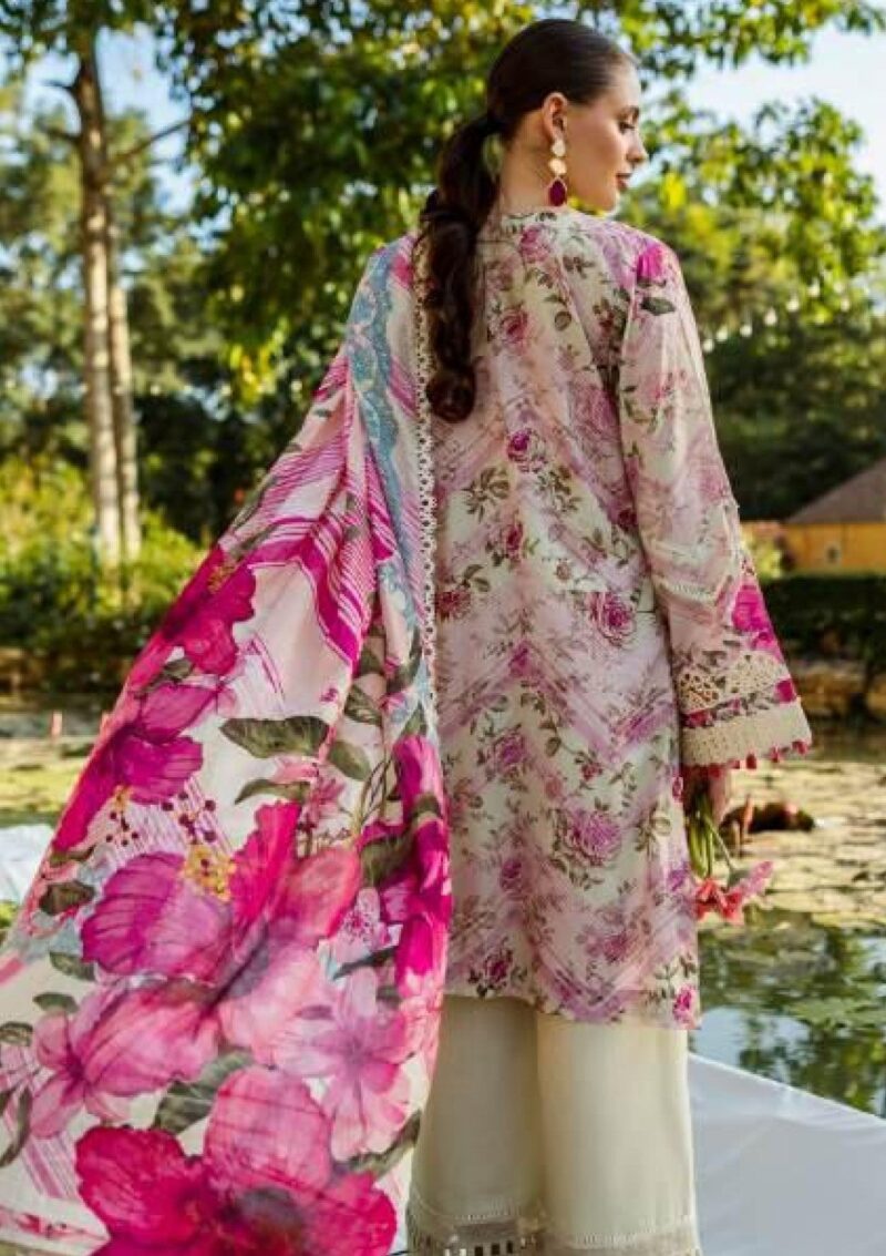 Elaf Premium Print Chikankari 25 Elk 06b Roses & Whites Lawn