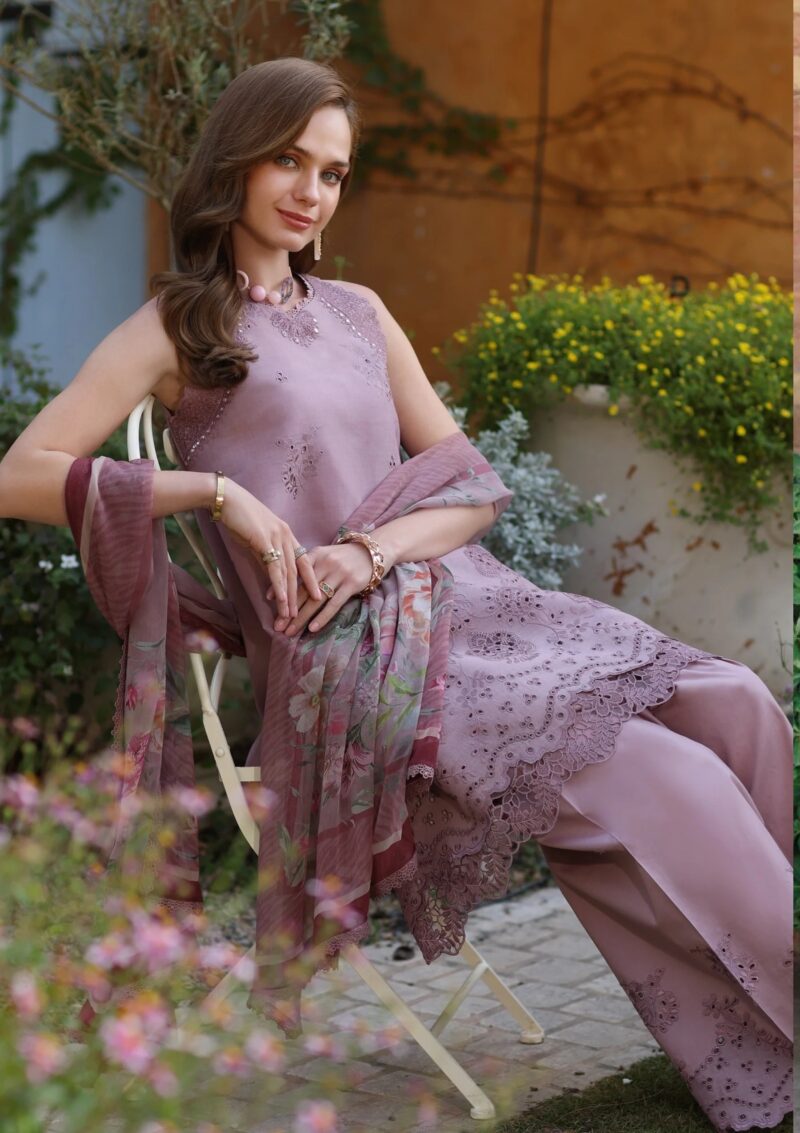 Noor By Saadia Asad Luxe Chikankari Nl25 08 A Lawn - Image 3