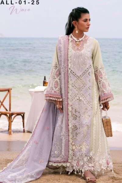 Alif Dastan Luxury Adl25 01 Wave Lawn