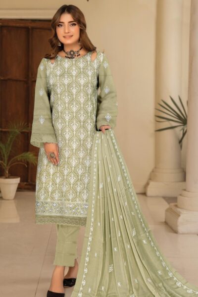 Humdum Premium Embroidered 25 Pista Lawn